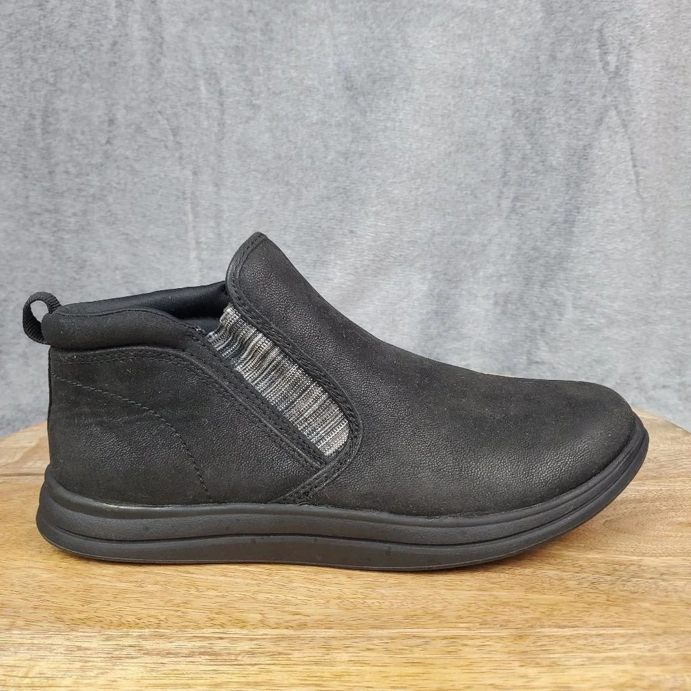 Clarks Cloudsteppers Breeze Clover Ankle Boots Women's 6.5 M Black Zip Shoes